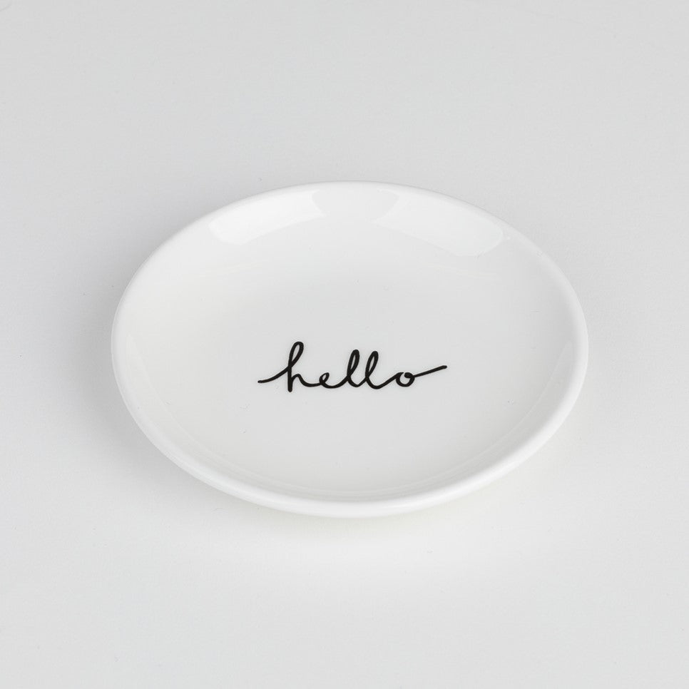 Set of 2 Coasters - Hello, Bonjour