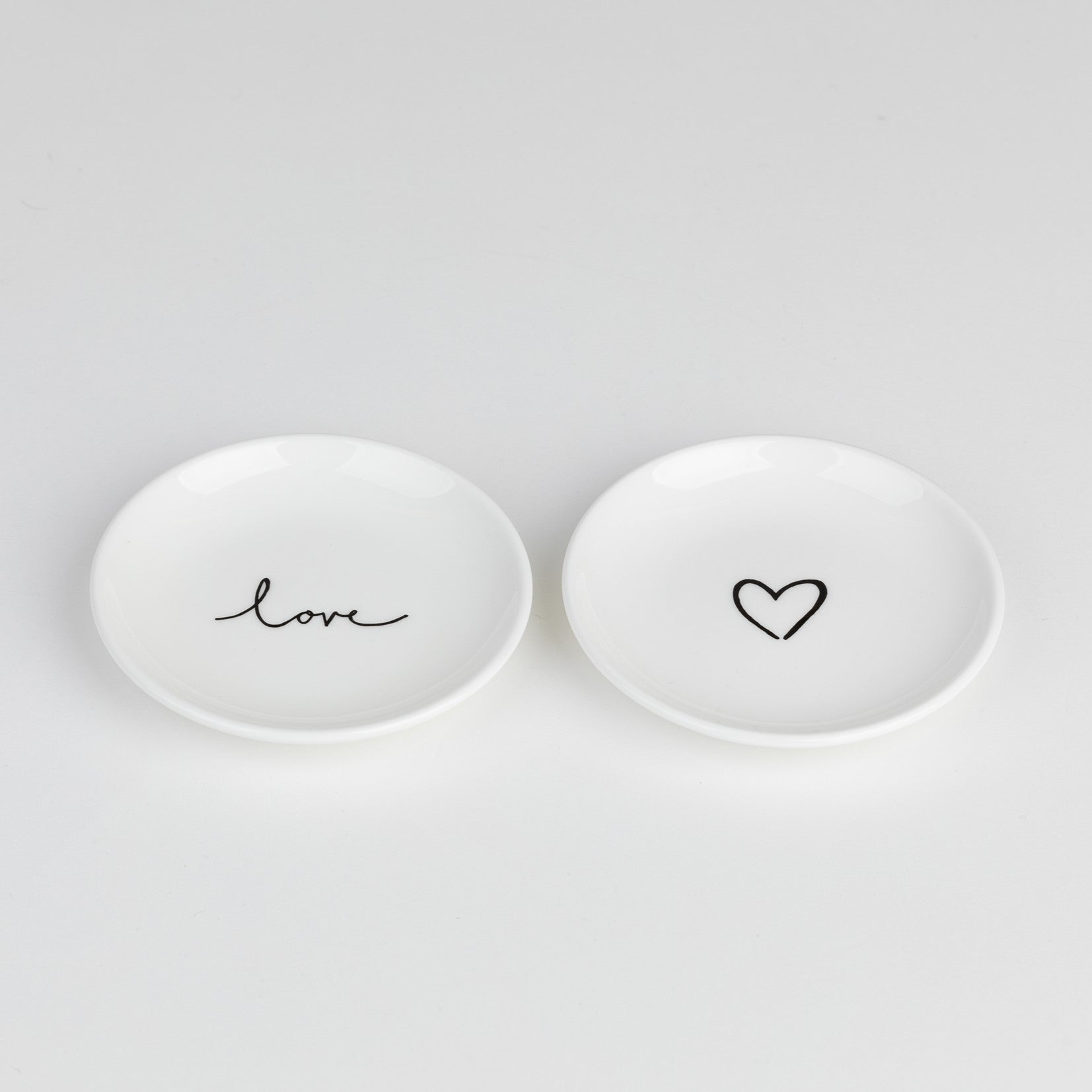 Set of 2 Coasters -Love, Heart