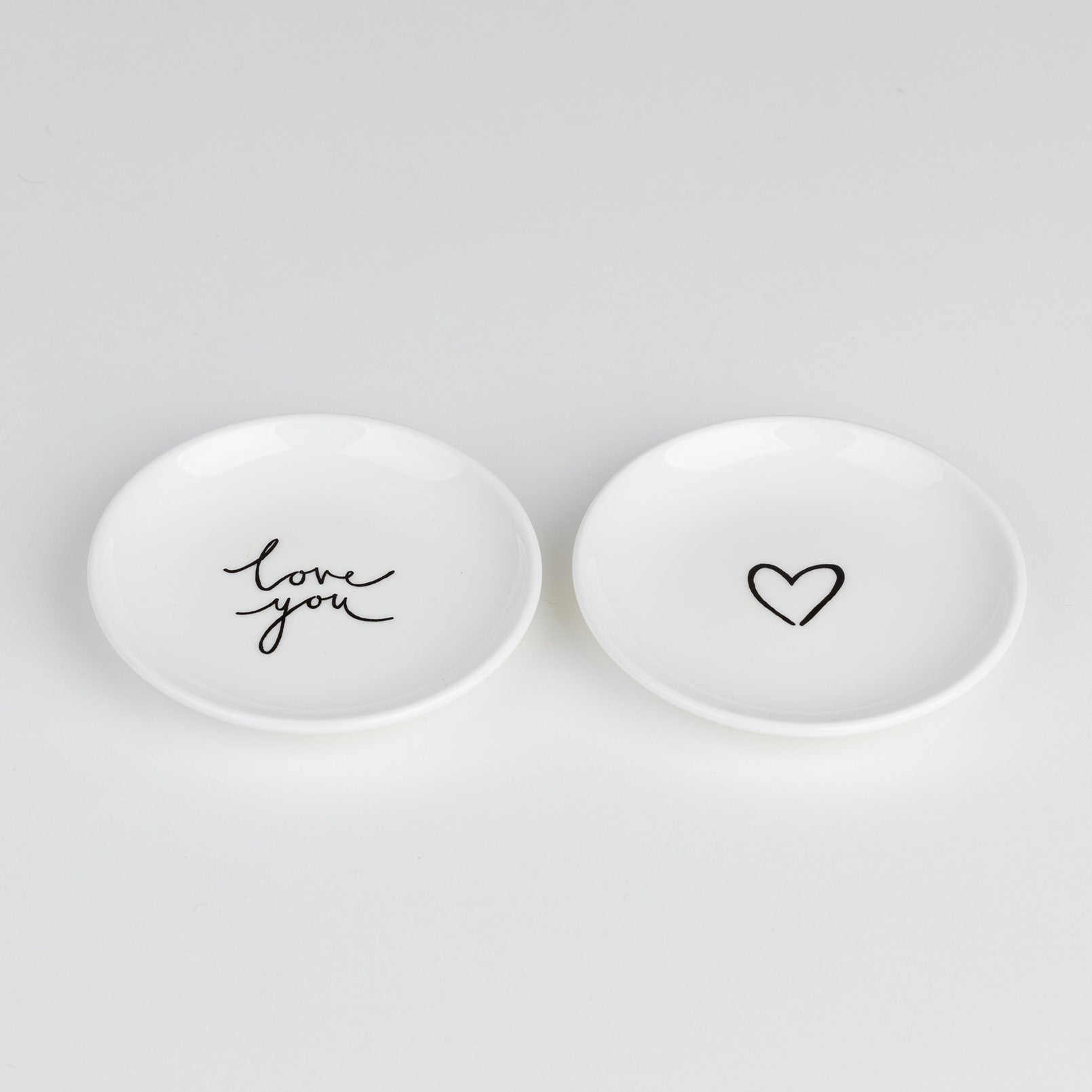 Set of 2 Coasters -Love You, Heart