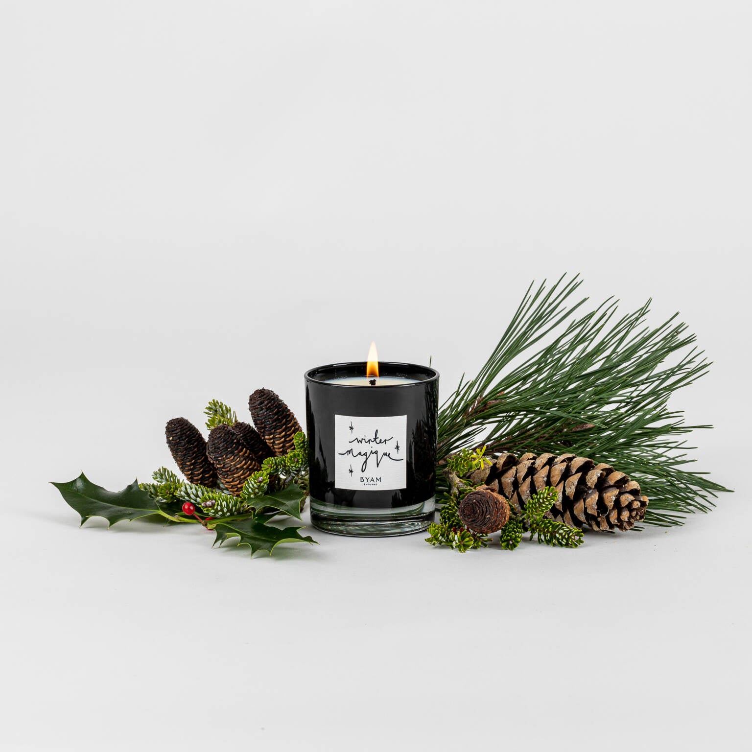 Winter Magique - Black Glass Candle